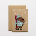 Schneesterne mit Winter-Capybara