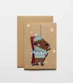 Schneesterne mit Winter-Capybara