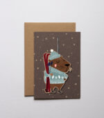 Sternenhimmel mit Winter-Capybara